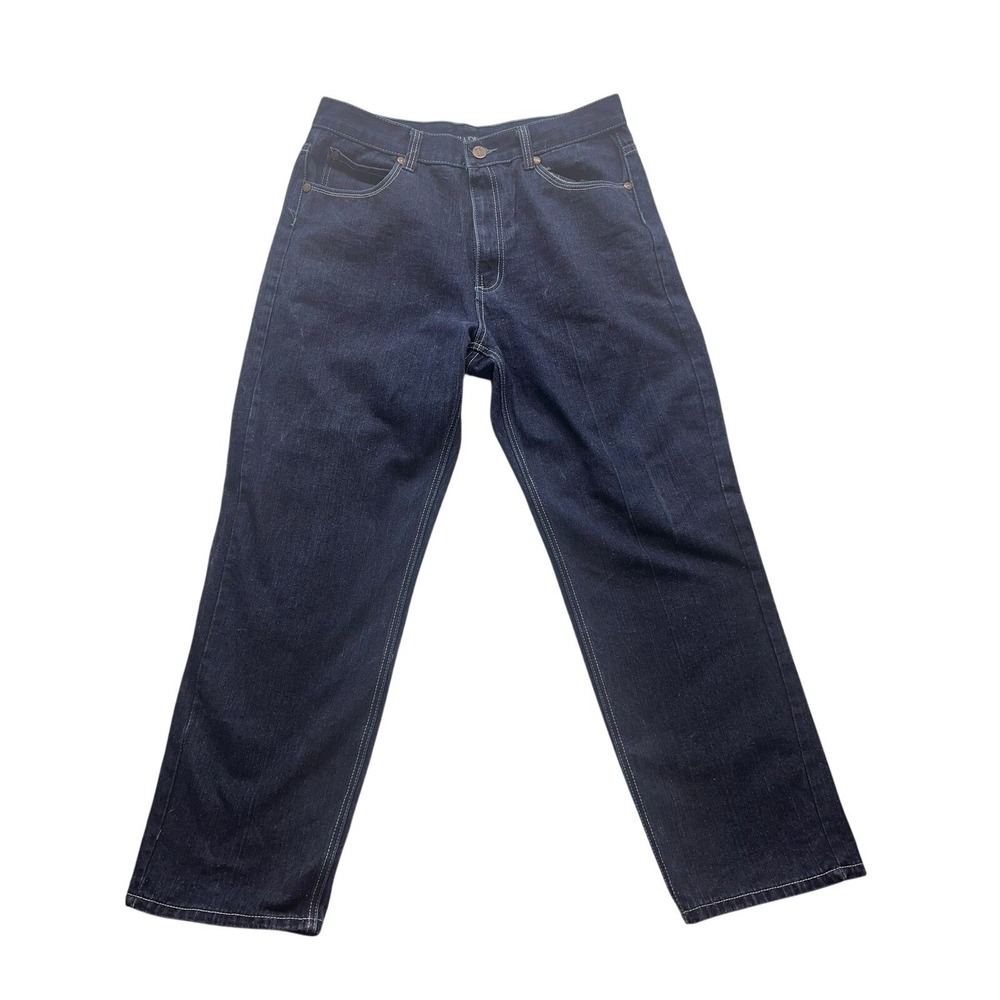 VTG JINZU Denim Dark Jeans 34x30 wide leg Y2K. street wear